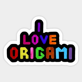 I love origami paper letters Sticker